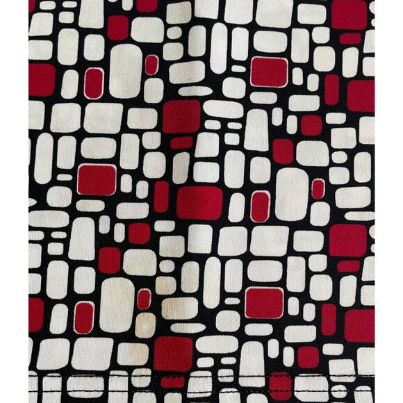 90's vintage groovy mod abstract print sleeveless mini dress MEDIUM *flaws* - Picture 8 of 8